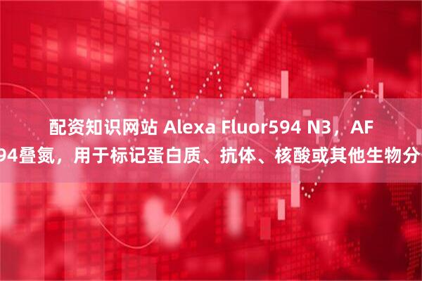 配资知识网站 Alexa Fluor594 N3，AF594叠氮，用于标记蛋白质、抗体、核酸或其他生物分子